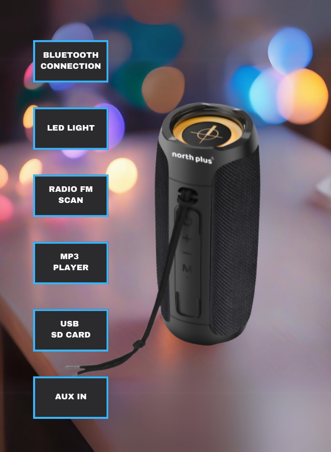 NorthPlus SoundWave34 Portable Bluetooth Speaker gamingstoreuae NorthPlus SoundWave34 Portable Bluetooth Speaker gamingstoreuae